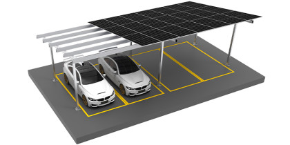 TonKor Solar Carport Ground Double-Pile